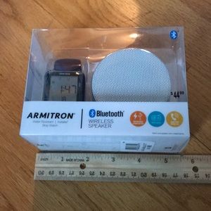 Armitron watch and wireless speaker set